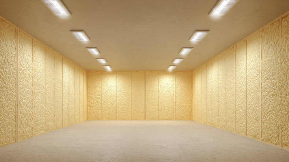Basement Insulation on Foundation Wall — King City Basement insulation on concrete foundation wall in King City by FOAMIT